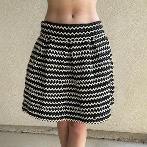 AKIRA CHICAGO FAUX LEATHER WOVEN SKIRT